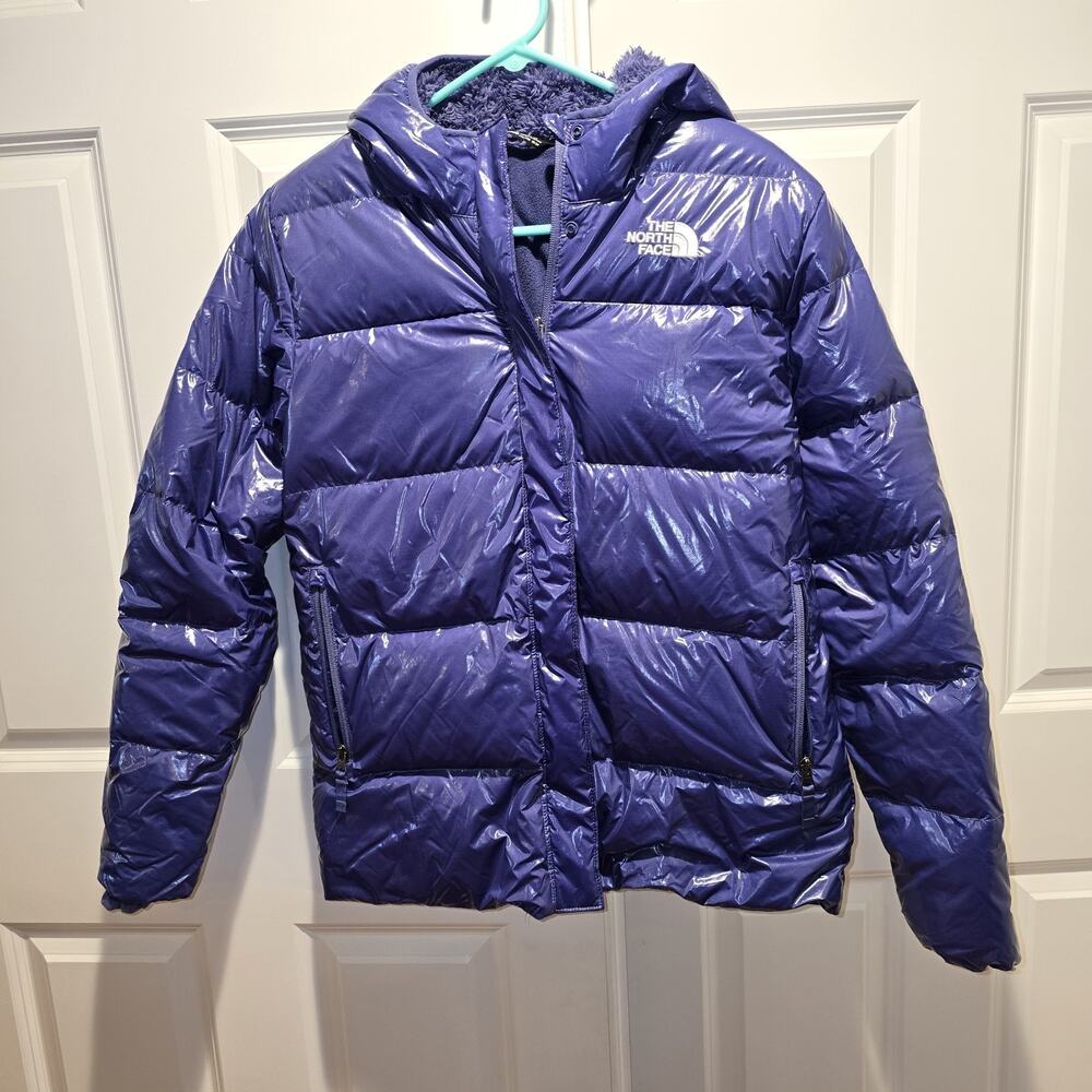 The North Face Girls Fleece Lined Hooded Puffer Down Coat Jacket XXL 18/20